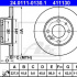 Brzdový kotouč ATE 24.0111-0130 (AT 411130) - FIAT, LANCIA, SEAT