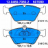 Sada brzdových destiček ATE 13.0460-7080 (AT 607080) - OPEL, SAAB