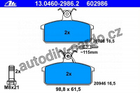 Sada brzdových destiček ATE 13.0460-2986 (AT 602986) - LANCIA