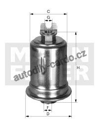 Palivový filtr MANN WK614/8X (MF WK614/8X)