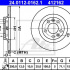 Brzdový kotouč ATE 24.0112-0162 (AT 412162) - CITROËN, PEUGEOT