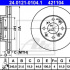 Brzdový kotouč ATE 24.0121-0104 (AT 421104) - HONDA