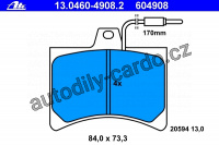 Sada brzdových destiček ATE 13.0460-4908 (AT 604908) - CITROËN