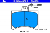 Sada brzdových destiček ATE 13.0460-4908 (AT 604908) - CITROËN