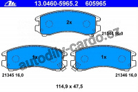 Sada brzdových destiček ATE 13.0460-5965 (AT 605965) - NISSAN