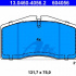 Sada brzdových destiček ATE 13.0460-4056 (AT 604056) - PORSCHE