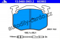 Sada brzdových destiček ATE 13.0460-3903 (AT 603903) - PEUGEOT