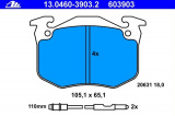 Sada brzdových destiček ATE 13.0460-3903 (AT 603903) - PEUGEOT