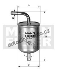 Palivový filtr MANN WK614/14 (MF WK614/14) - MAZDA