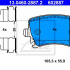 Sada brzdových destiček ATE 13.0460-2887 (AT 602887) - VW
