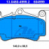 Sada brzdových destiček ATE 13.0460-4999 (AT 604999) - PORSCHE