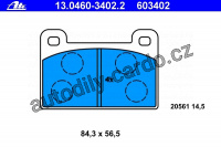 Sada brzdových destiček ATE 13.0460-3402 (AT 603402) - ŠKODA