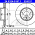 Brzdový kotouč ATE 24.0324-0197 (AT 524197) - Power Disc - BMW