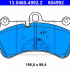 Sada brzdových destiček ATE 13.0460-4992 (AT 604992) - PORSCHE, VW