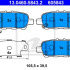 Sada brzdových destiček ATE 13.0460-5843 (AT 605843) - NISSAN