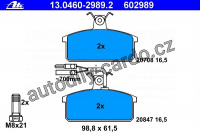 Sada brzdových destiček ATE 13.0460-2989 (AT 602989) - LANCIA