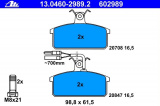 Sada brzdových destiček ATE 13.0460-2989 (AT 602989) - LANCIA