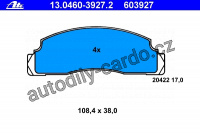 Sada brzdových destiček ATE 13.0460-3927 (AT 603927) - FORD