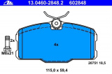 Sada brzdových destiček ATE 13.0460-2848 (AT 602848) - MERCEDES-BENZ
