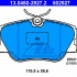 Sada brzdových destiček ATE 13.0460-2927 (AT 602927) - MERCEDES-BENZ