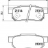 Sada brzdových destiček BREMBO P28017 - ACURA, HONDA, ROVER