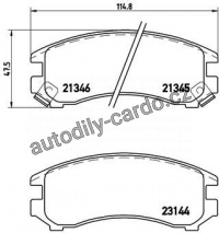 Sada brzdových destiček BREMBO P56018 - NISSAN, SUZUKI