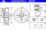 Brzdový buben ATE 24.0218-0714 (AT 480201) - PEUGEOT