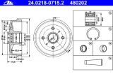 Brzdový buben ATE 24.0218-0715 (AT 480202) - PEUGEOT