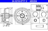 Brzdový buben ATE 24.0218-0717 (AT 480204) - PEUGEOT