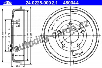 Brzdový buben ATE 24.0225-0002 (AT 480044) - BMW