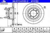 Brzdový kotouč ATE 24.0113-0153 (AT 413153) - ALFA ROMEO