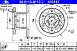 Brzdový kotouč ATE 24.0116-0112 (AT 416112) - IVECO