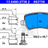 Sada brzdových destiček ATE 13.0460-2736 (AT 602736) - VOLVO