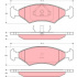 Sada brzdových destiček TRW GDB3178 - MAZDA 121