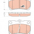 Sada brzdových destiček TRW GDB3399 - LEXUS SI, GS