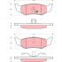 Sada brzdových destiček TRW GDB4119 - CHRYSLER PT CRUISER 00-
