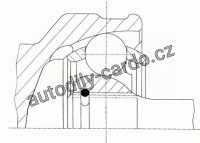 Sada kloubů, hnací hřídel LÖBRO 303833 - DAIHATSU