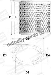 Vzduchový filtr CHAMPION (CH CAF100151R) - FORD