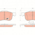 Sada brzdových destiček TRW GDB1388 - VOLVO S60, V70, S80