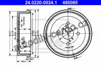 Brzdový buben ATE 24.0220-0024 (AT 480085) - TOYOTA
