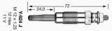 Žhavící svíčka NGK D-Power 1 (Y-914U / Y-923U / Y-922R / Y-908R / Y-924U / Y-938R / Y- 920R / Y-924J) - OPEL, FORD, BMW