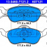 Sada brzdových destiček ATE 13.0460-7121 (AT 607121) - FORD
