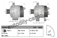 Alternátor DENSO (DE DAN616)