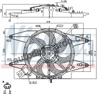 Ventilátor chladiče NISSENS 85107