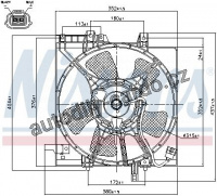 Ventilátor chladiče NISSENS 85490