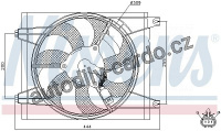 Ventilátor chladiče NISSENS 85587