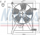 Ventilátor chladiče klimatizace NISSENS 85351