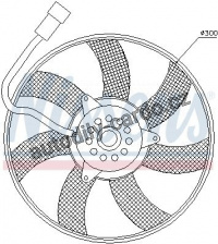 Ventilátor chladiče klimatizace NISSENS 85617