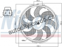 Ventilátor chladiče NISSENS 85037