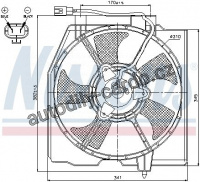 Ventilátor chladiče klimatizace NISSENS 85382